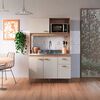 Mueble de Cocina Home Mobili Venus 4 Puertas 1 Cajón Café y Blanco Off