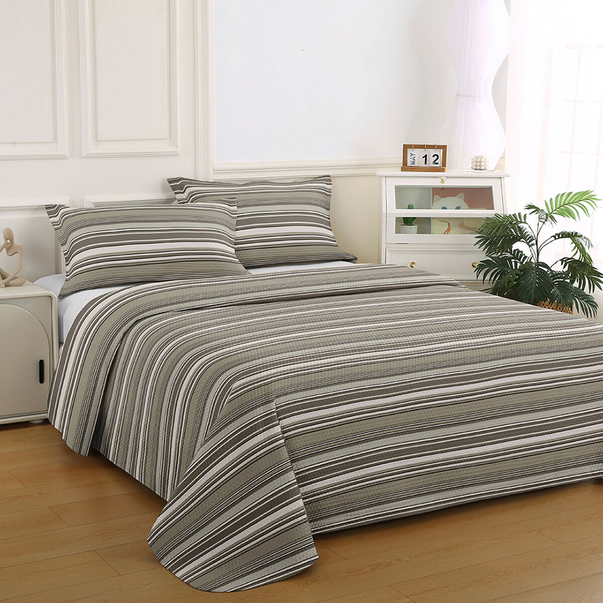 Quilt Illusions King Crema Bruselas