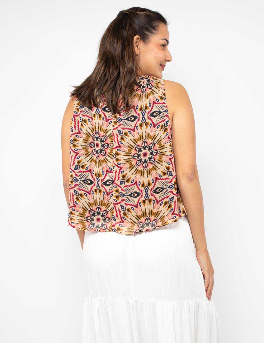 Blusa Estampada Sin Mangas Mujer Alma