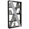 Combo Biblioteca Cubo + Separador de Ambientes TuHome Beijing Wengue/Blanco