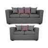 Juego de Living Elegant Detail Santa Fe Sofá 3 Cuerpos + Sofá 2 Cuerpos Gris