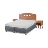 Cama Americana CIC Base Dividida 2 Plazas Excellence Plus + Respaldo + 2 Veladores New Gales