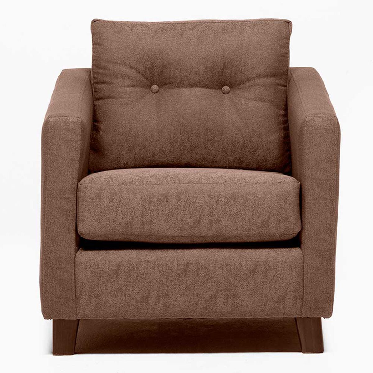Juego de Living Barra Design Elena Sofá 3 Cuerpos + Dos Sillones 1 Cuerpo Café