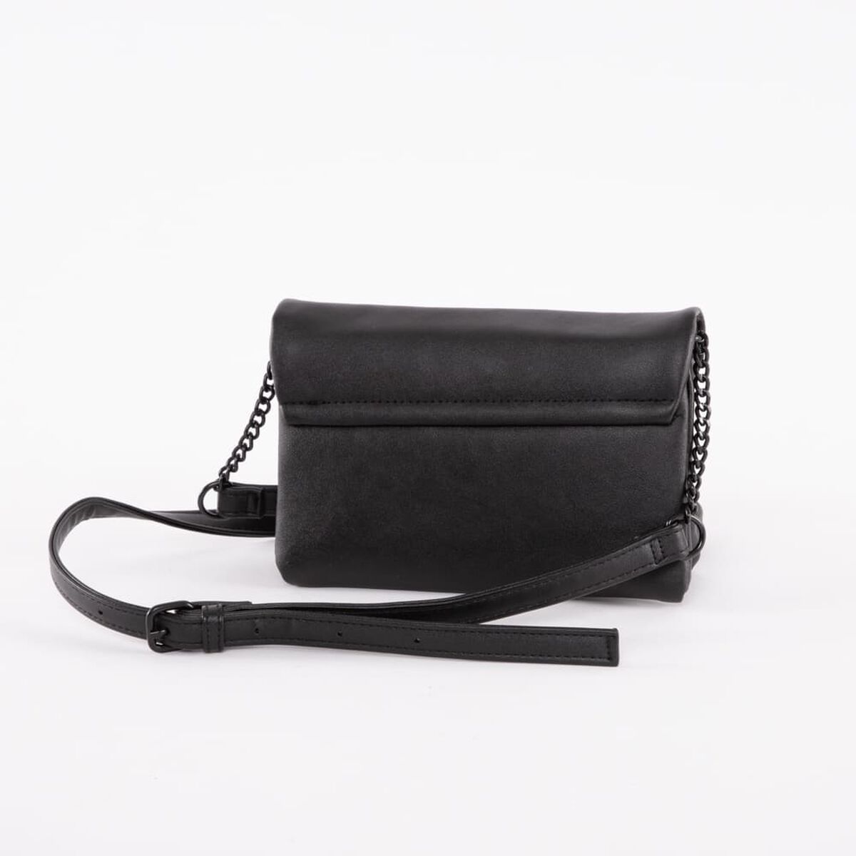 Cartera Cross Bag Negra Eco Cuero Mujer Icono