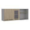Mueble de Cocina Superior TuHome Hasselt 5 Puertas Gris Rovere