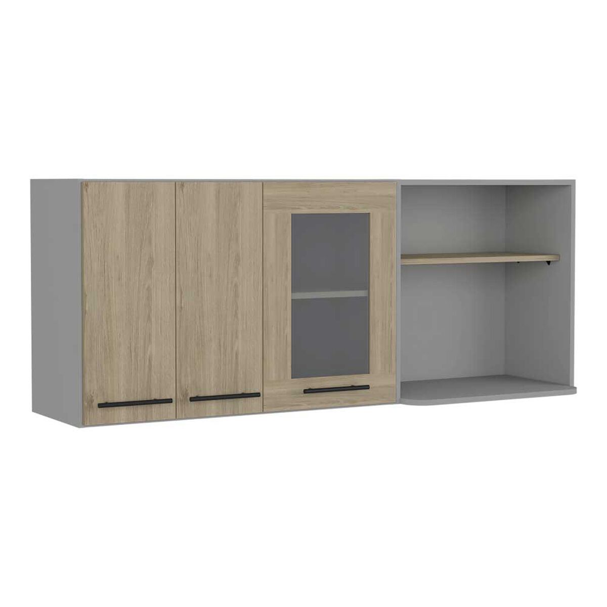 Mueble de Cocina Superior TuHome Hasselt 5 Puertas Gris Rovere