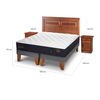 Cama Europea CIC Base Dividida King Premium + Respaldo + Veladores