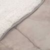 Plumón Flannel Sherpa Casanova 1,5 Plazas Liso Tostado