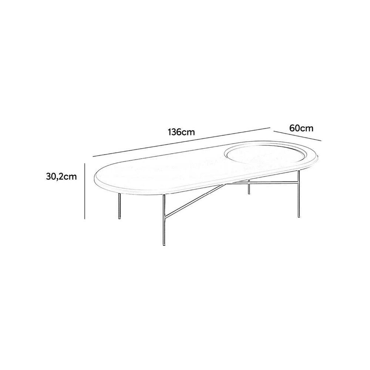Mesa de Centro Amuv Ovalo