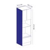 Mueble de Cocina Torre para Horno Mobikit 2 Puertas Roble