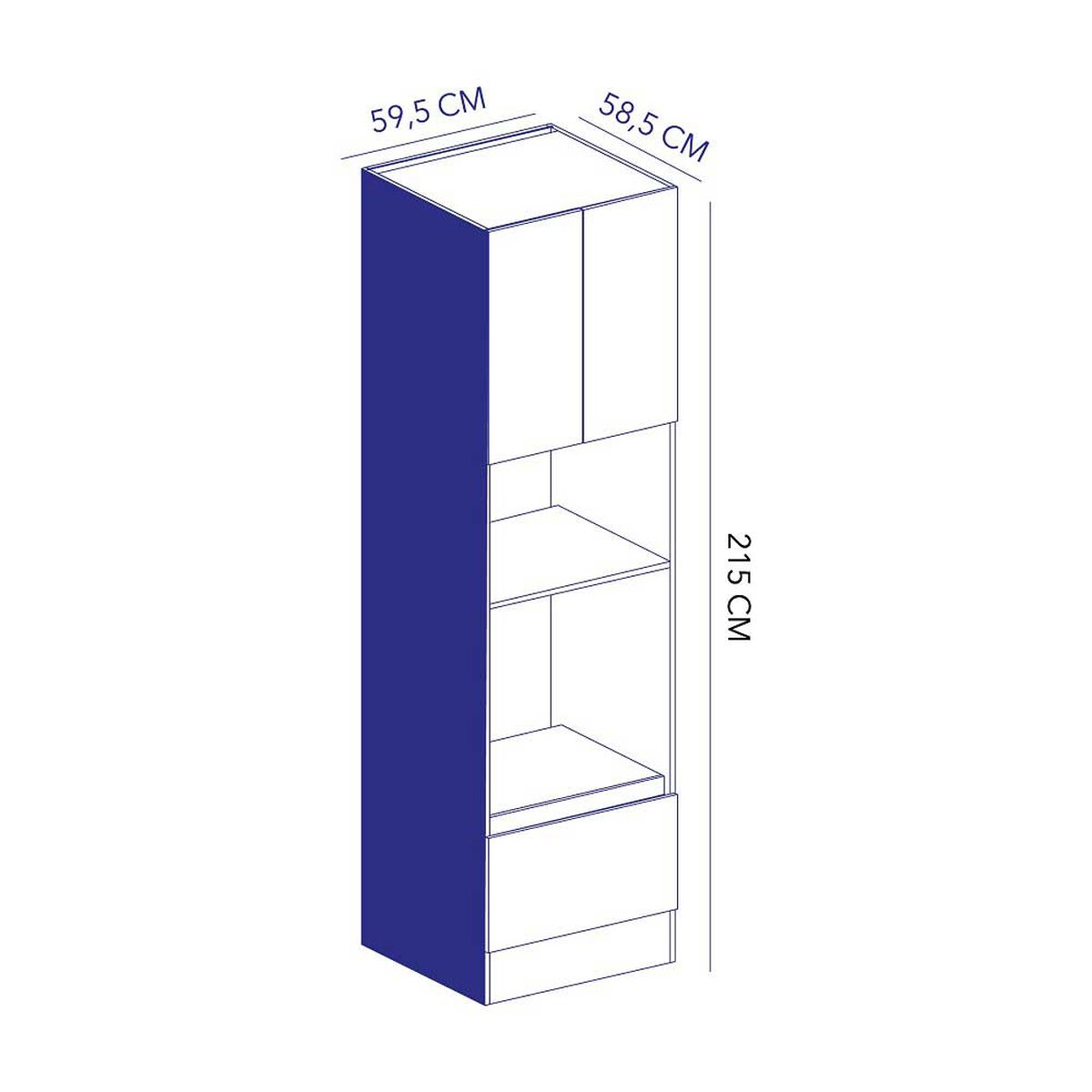 Mueble de Cocina Torre para Horno Mobikit 2 Puertas Roble