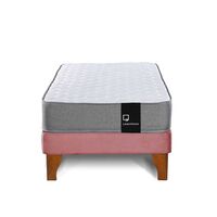 Cama Europea Latam Home 1,5 Plazas Zen Pro Tela Palo Rosa