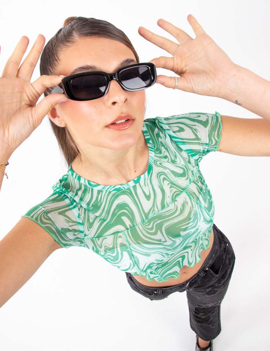Polera Estampada Manga Corta Mujer Icono
