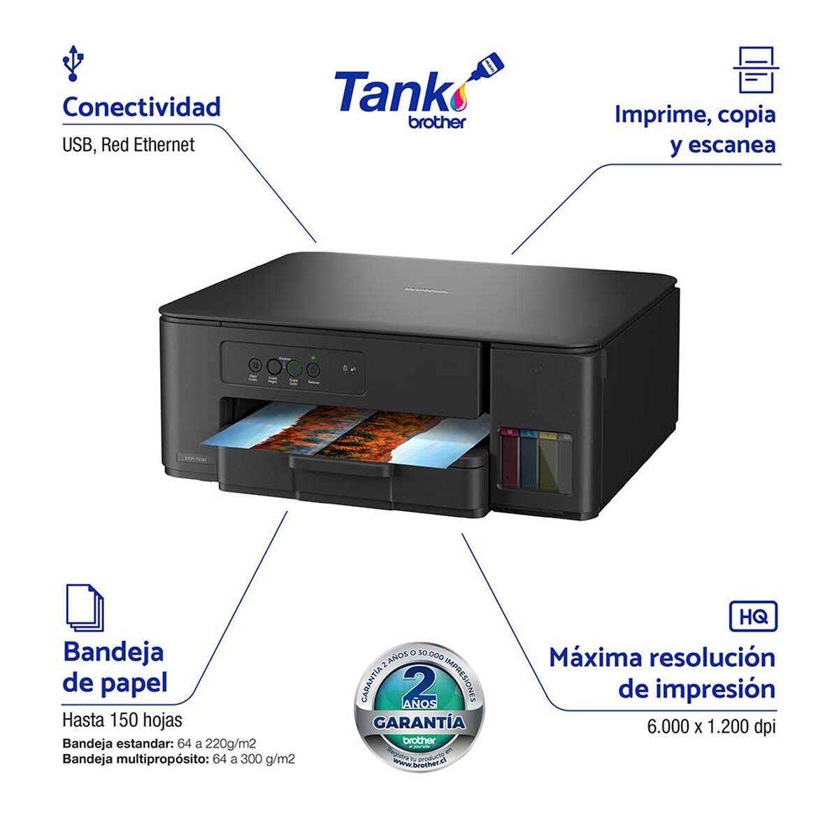 Multifuncional Brother Tinta Continua DCPT230