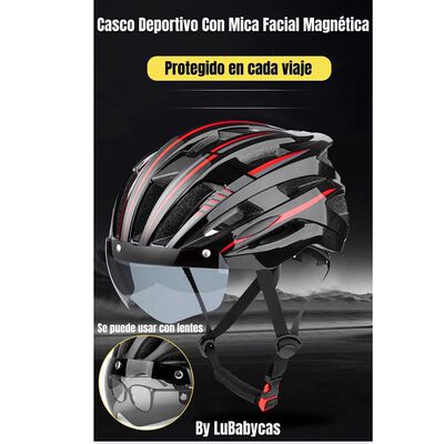 Imagen 2 del producto Casco Bicicleta LuBabycas Red Adulto M Rojo