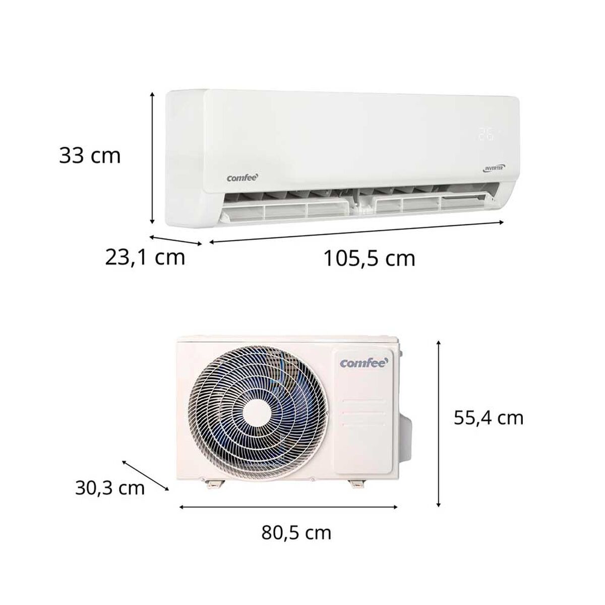 Aire Acondicionado Midea Split Inverter Comfee 24000 BtuH
