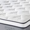 Combo Cama Europea Rosen 2 Plazas Indie BN + Respaldo y Veladores Ferrara