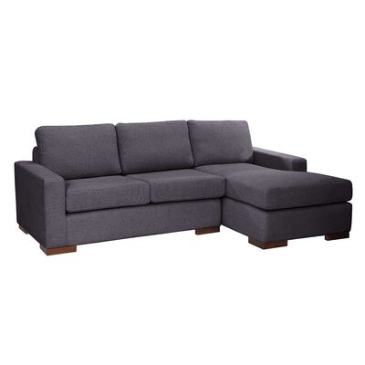 Sofá Seccional Derecho Latam Home Livorno 3 Cuerpos Gris Oscuro