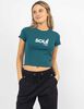 Polera Crop Con Estampado Mujer Icono