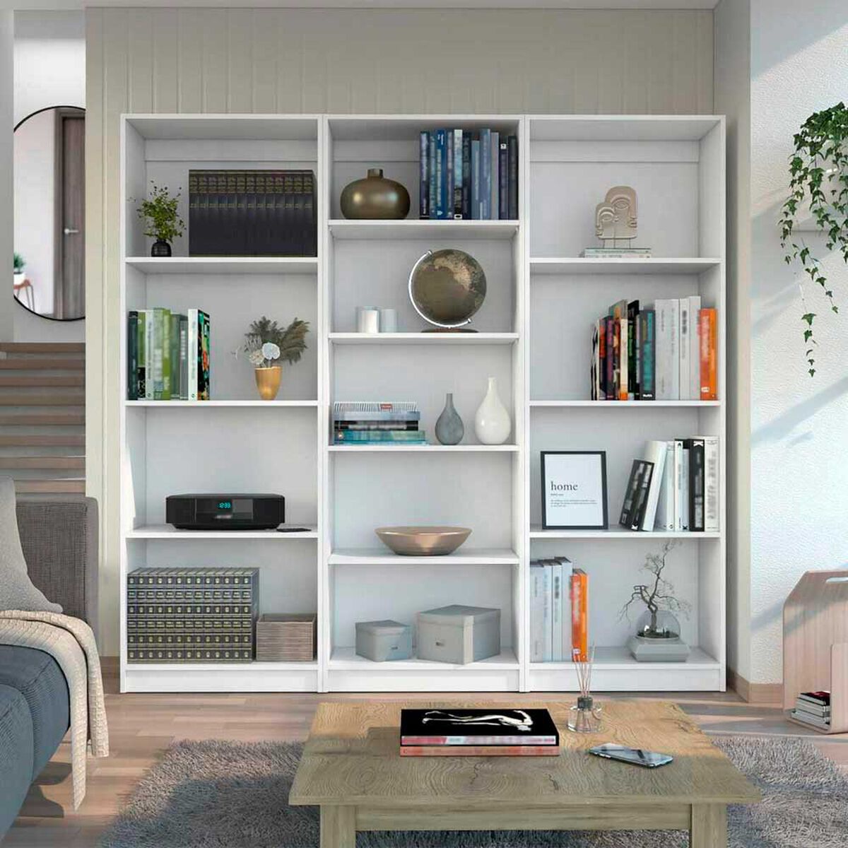 2 Estantes 4 Repisas + Estante 5 Repisas TuHome Home Blanco