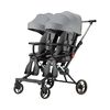 Coche Doble con Mesita de Comer Reclinable Gris LuBabycas