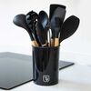 Pack Batería de Cocina Copper 7 Piezas + Set 12 Utensilios Negro Simplit