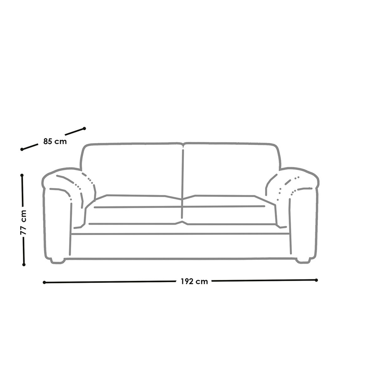 Sof&aacute; Latam Home Ancona 3 Cuerpos Beige