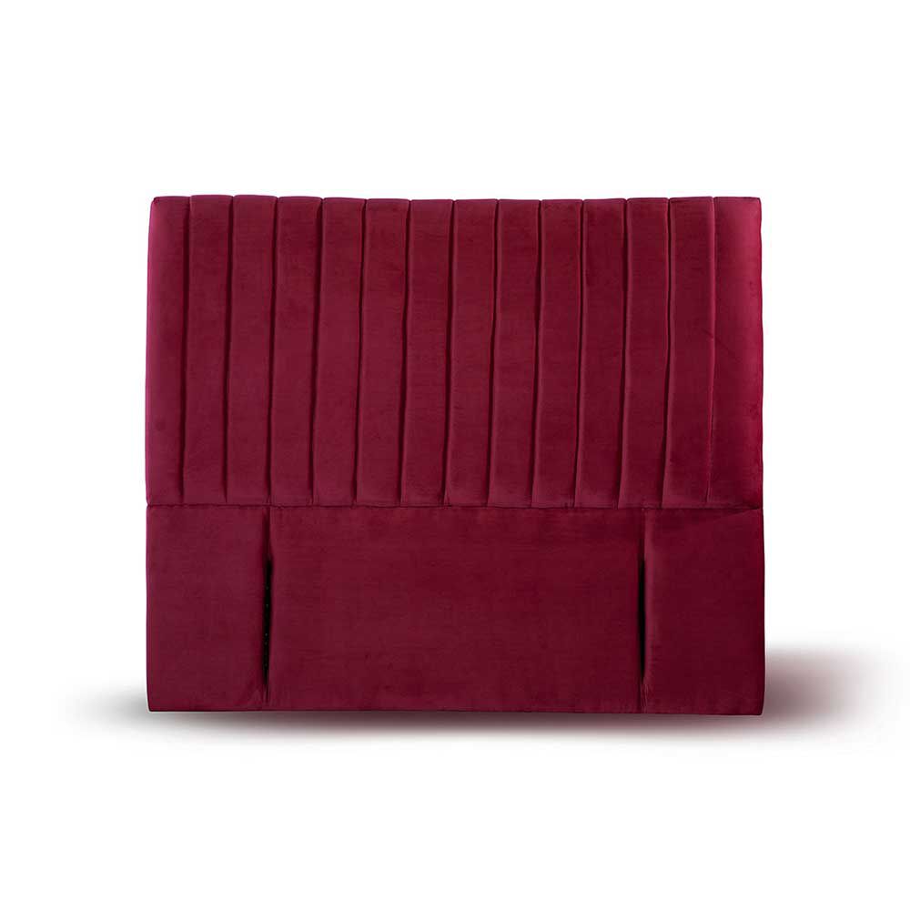 Respaldo Latam Home King Sorrento Tela Velvet Burdeo