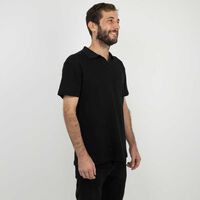 Polera Manga Corta Hombre Zibel Negro, Verde-Osc