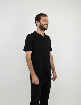 Imagen 1 del producto Polera Manga Corta Hombre Zibel Negro, Verde-Osc