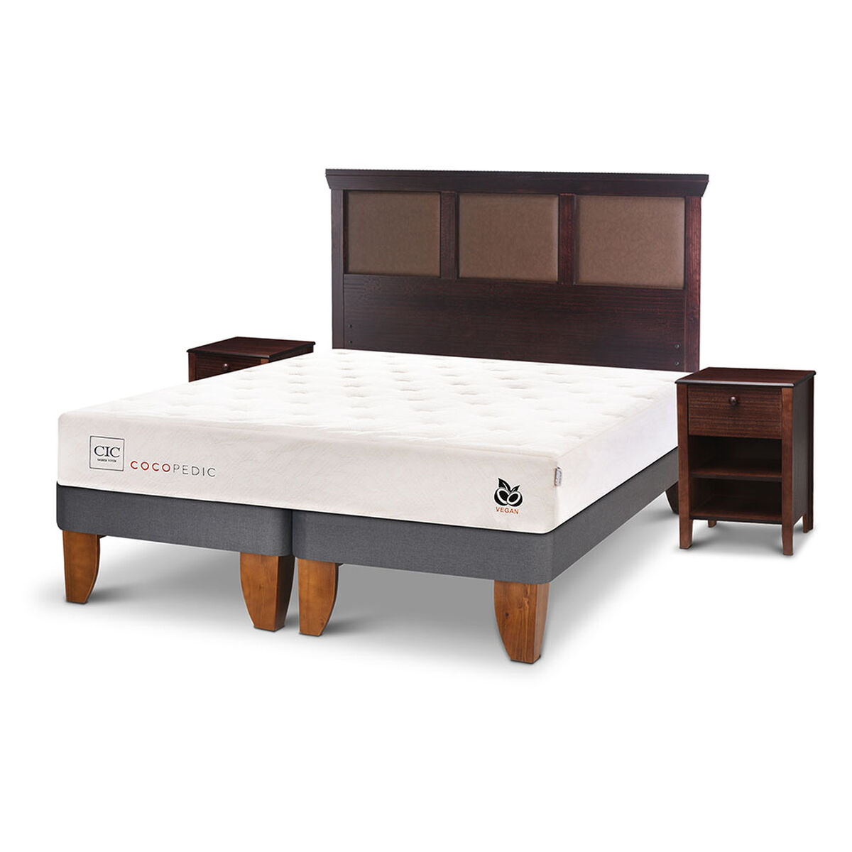 Cama Europea CIC Base Dividida 2 Plazas Cocopedic