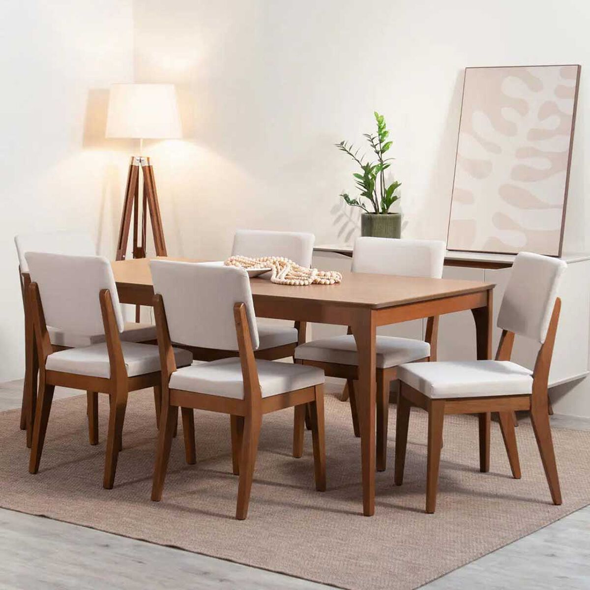 Juego de Comedor Decocasa Ella  6 Sillas Canela