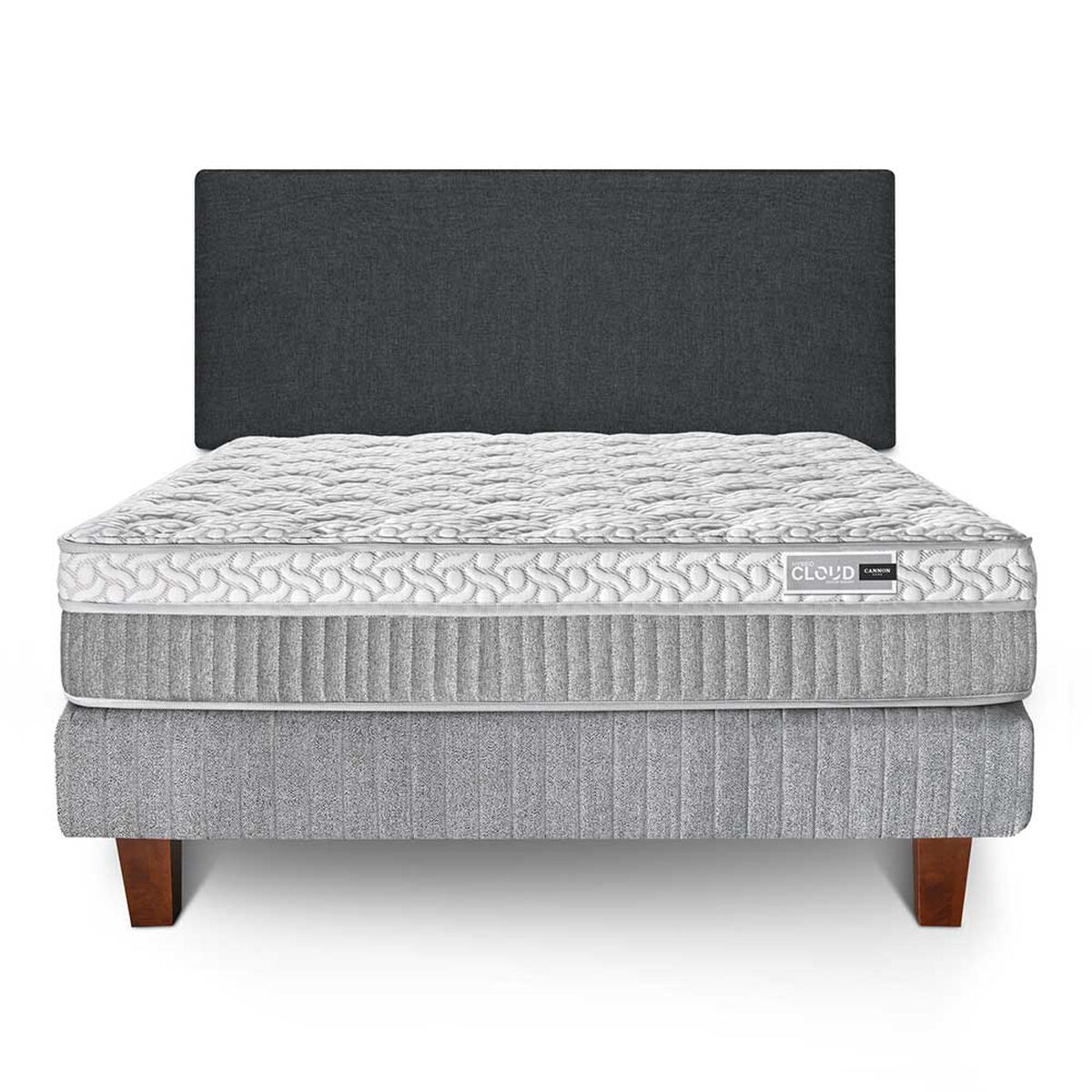 Respaldo Cannon 2 Plazas Wall Marengo Gris