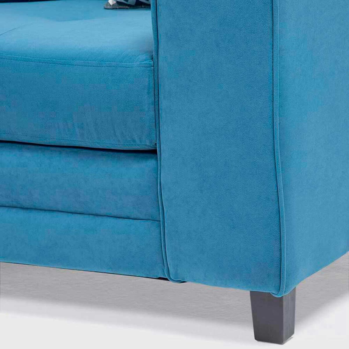 Sof&aacute; Seccional Izquierdo Living Factory Dubai 5 Cuerpos Azul Piedra