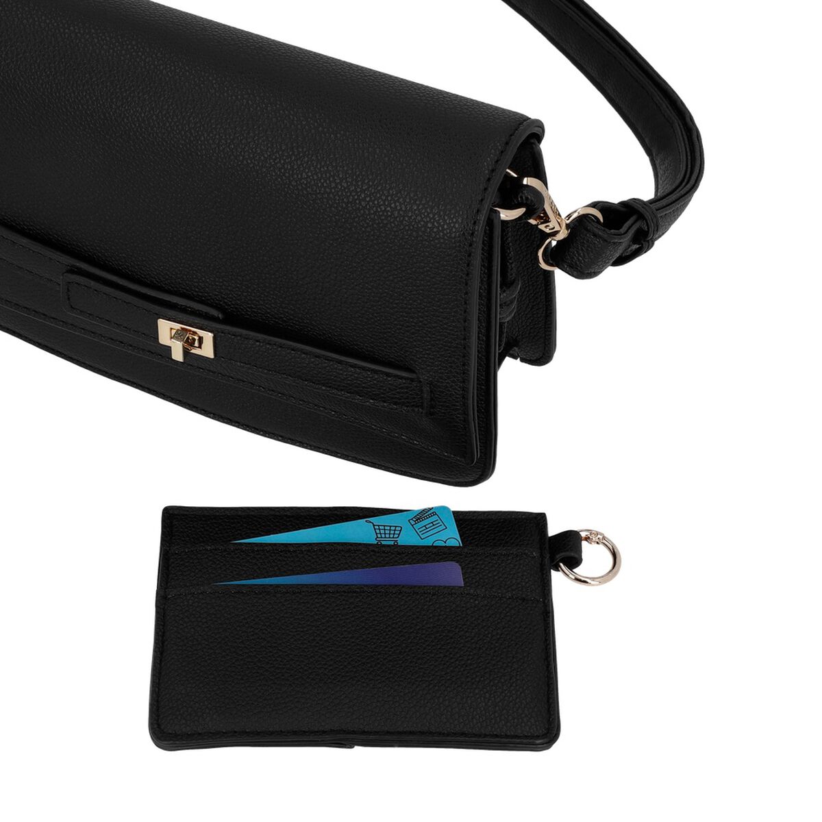 Cartera Bandolera Secret Serbia SC7 Peque&ntilde;a Negro