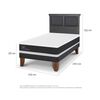 Cama Europea CIC 1,5 Plazas Ortopedic + Respaldo Torino