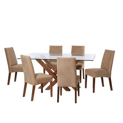 Juego de Comedor Latam Home Merida 6 Sillas Beige
