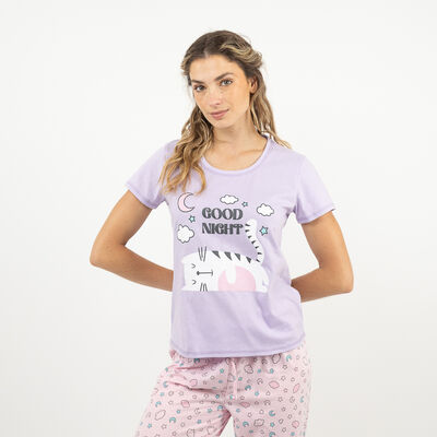 Pijama Conjunto Mujer Icono Lila