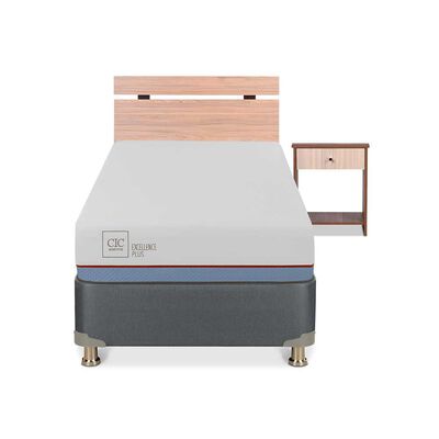 Imagen 1 del producto Cama Americana CIC 1 Plaza Excellence Plus + Respaldo + 1 Velador Olmo