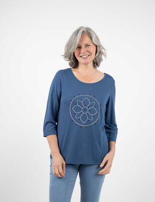 Imagen 1 del producto Polera Manga 3/4 Mujer Portman Club Azul, Beige, Crudo, Negro, Rosado