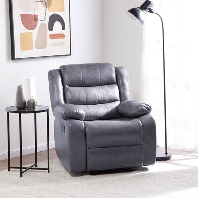 Berger Reclinable Daniels 1 Cuerpo Moderno PU Berlin Gris
