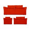 Juego de Living Elegant Detail Atlanta Sof&aacute; 3 Cuerpos + Sof&aacute; 2 Cuerpos + Sill&oacute;n 1 Cuerpo Rojo