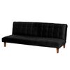 Futón Latam Home Turin Velvet 3 Cuerpos Negro