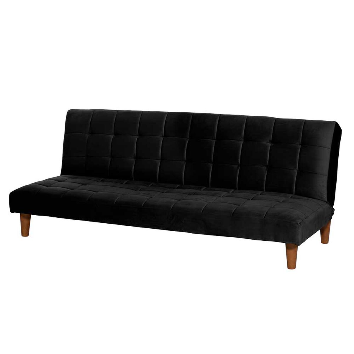 Futón Latam Home Turin Velvet 3 Cuerpos Negro