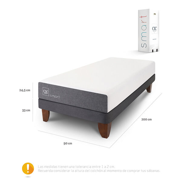 Cama Europea CIC 1,5 Plazas Smart