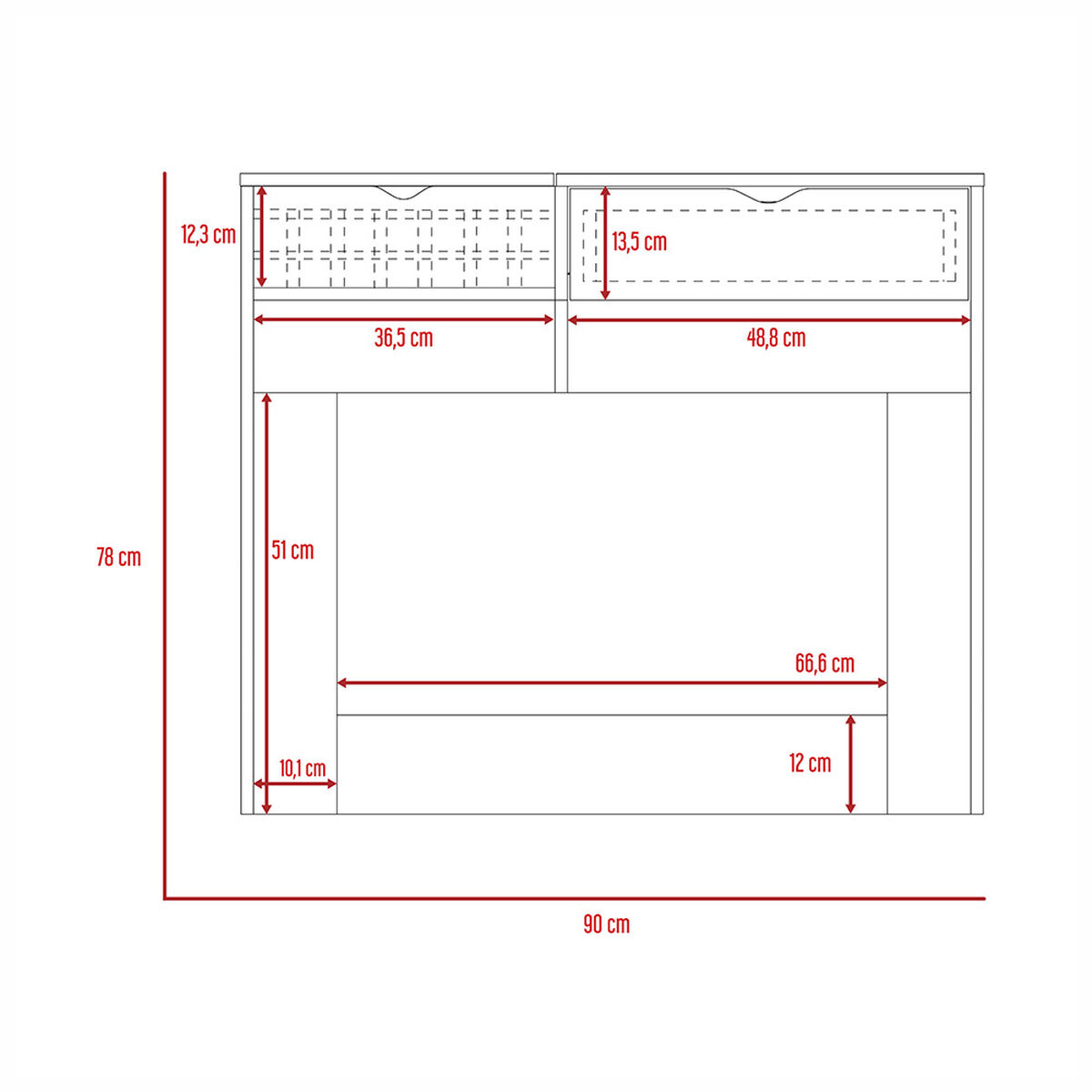 Mueble De Tocador + Espejo Perla