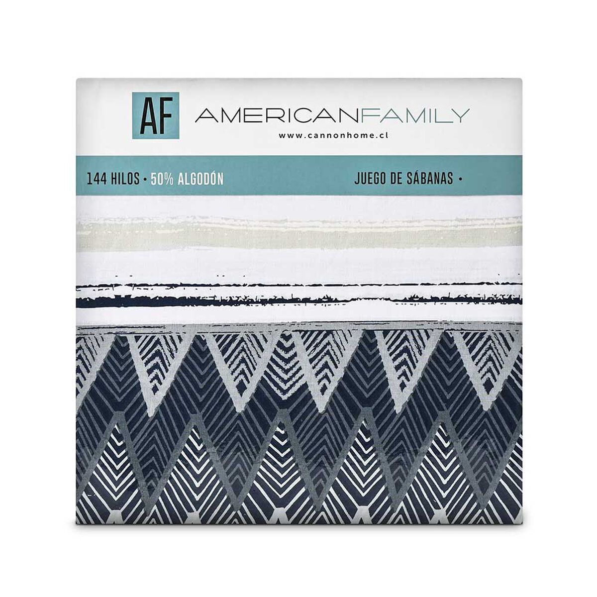 Juego de Sábanas Estampado American Family 144 Hilos King Tempo