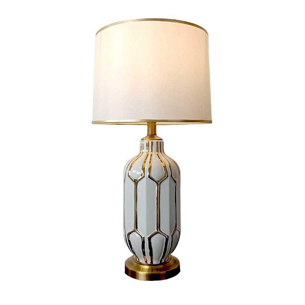 Lámpara de Mesa Ankara Absolute Blanco/Dorado