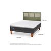 Cama Europea CIC 2 Plazas Ortopedic Advance + Respaldo Torino Olivo