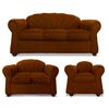 Juego de Living Elegant Detail Marsella Sofá 3 Cuerpos + Sofá 2 cuerpos + Sillón 1 Cuerpo Café